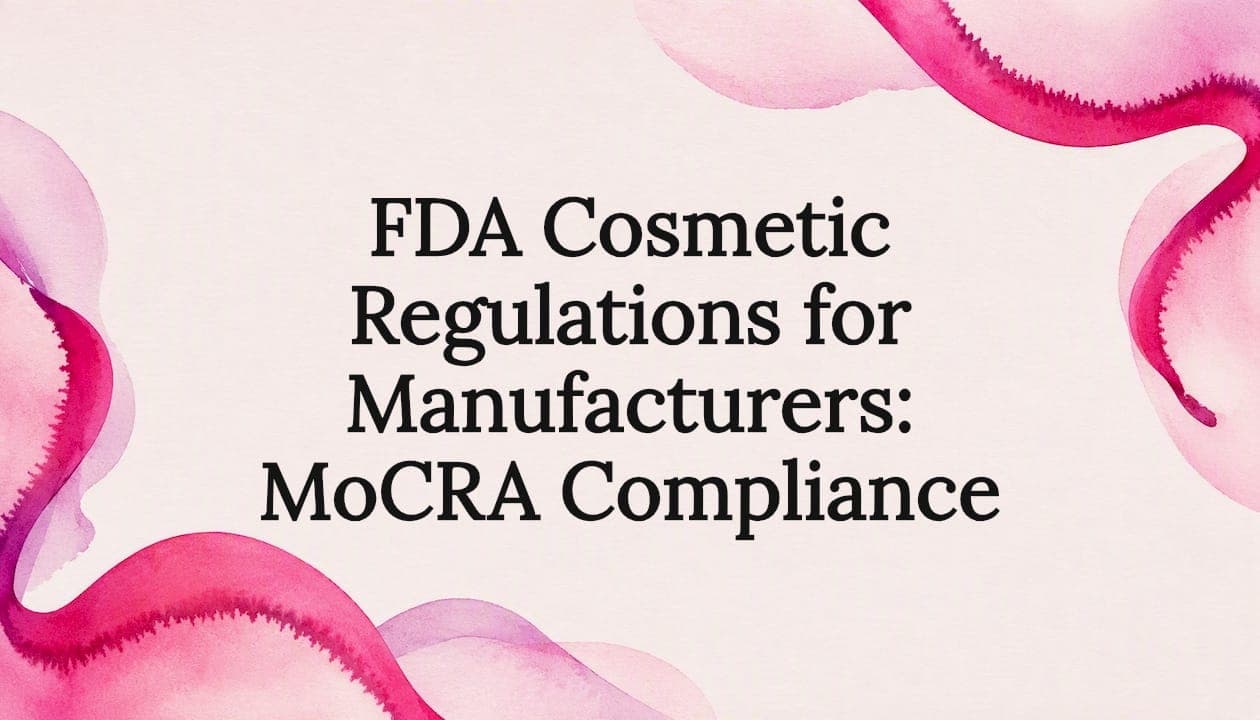 FDA Cosmetic Regulations for Manufacturers: MoCRA Compliance