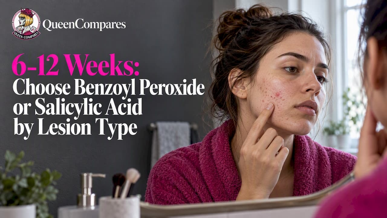 6–12 Weeks: Choose Benzoyl Peroxide or Salicylic Acid by Lesion Type