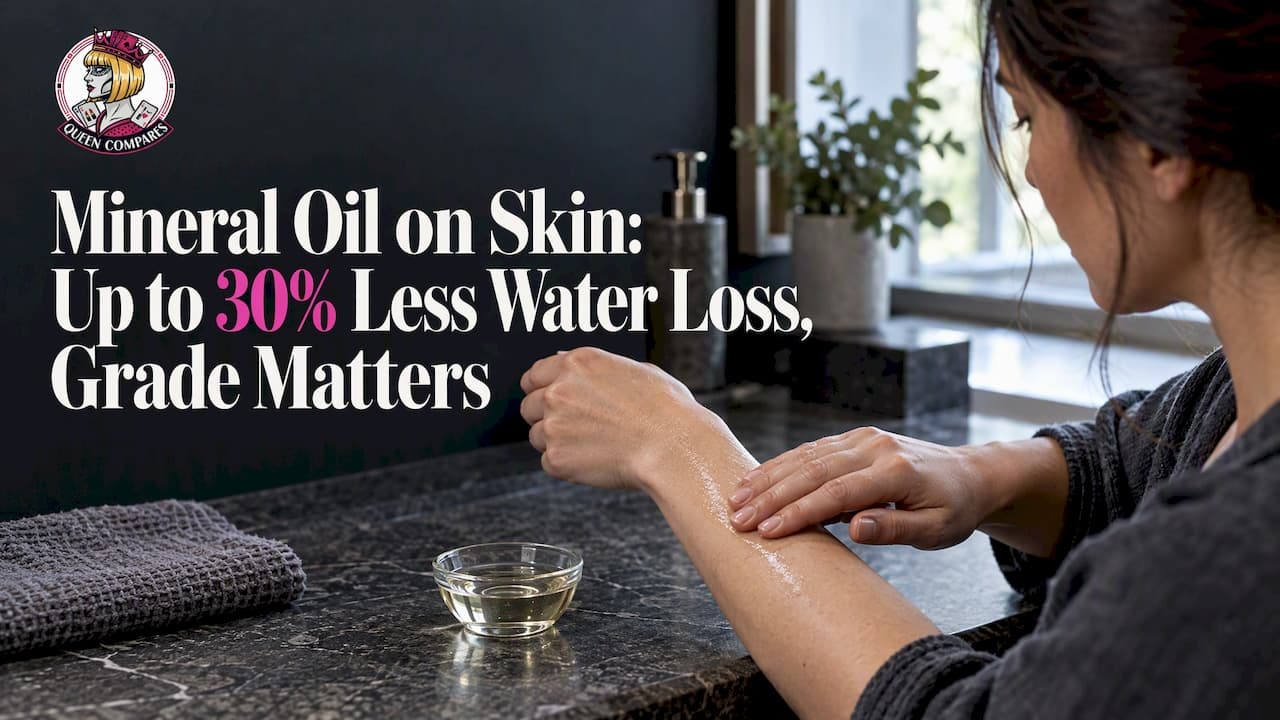 Mineral Oil on Skin: Up to 30% Less Water Loss, Grade Matters